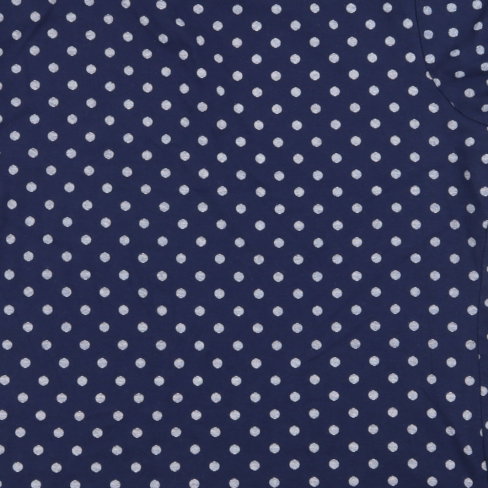 Papaya Womens Blue Polka Dot  Basic T-Shirt Size 20
