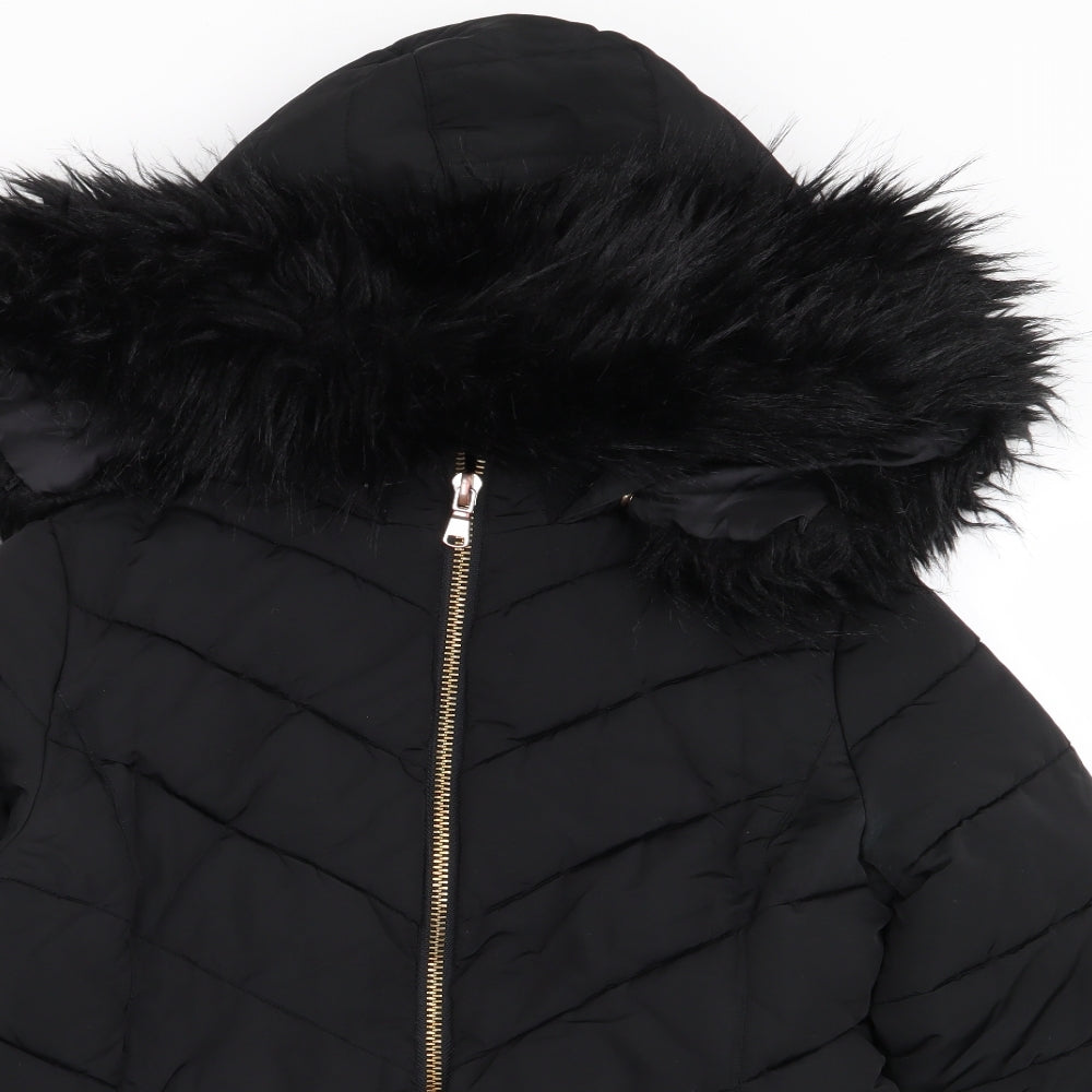 Miss Selfridge Womens Black   Parka Coat Size 10