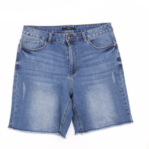 Asda George Womens Blue   Hot Pants Shorts Size 14 - denim shorts