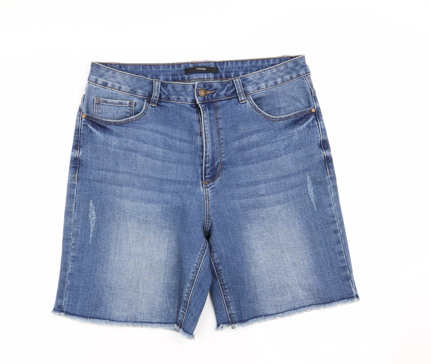 Asda George Womens Blue   Hot Pants Shorts Size 14 - denim shorts