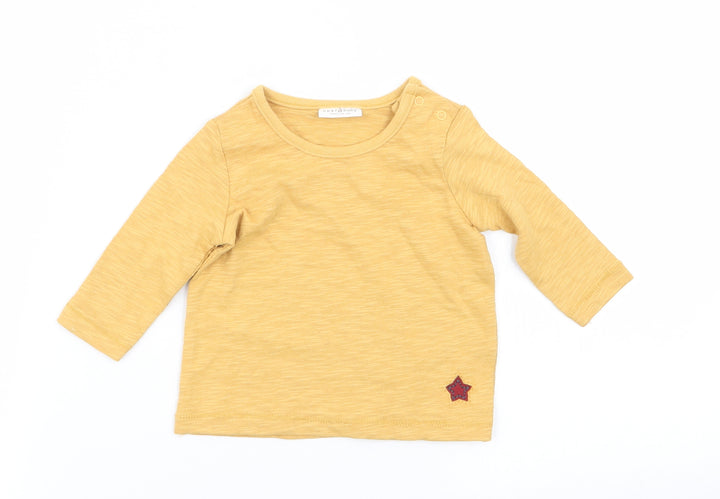 NEXT Girls Yellow   Basic T-Shirt Size 0-3 Months