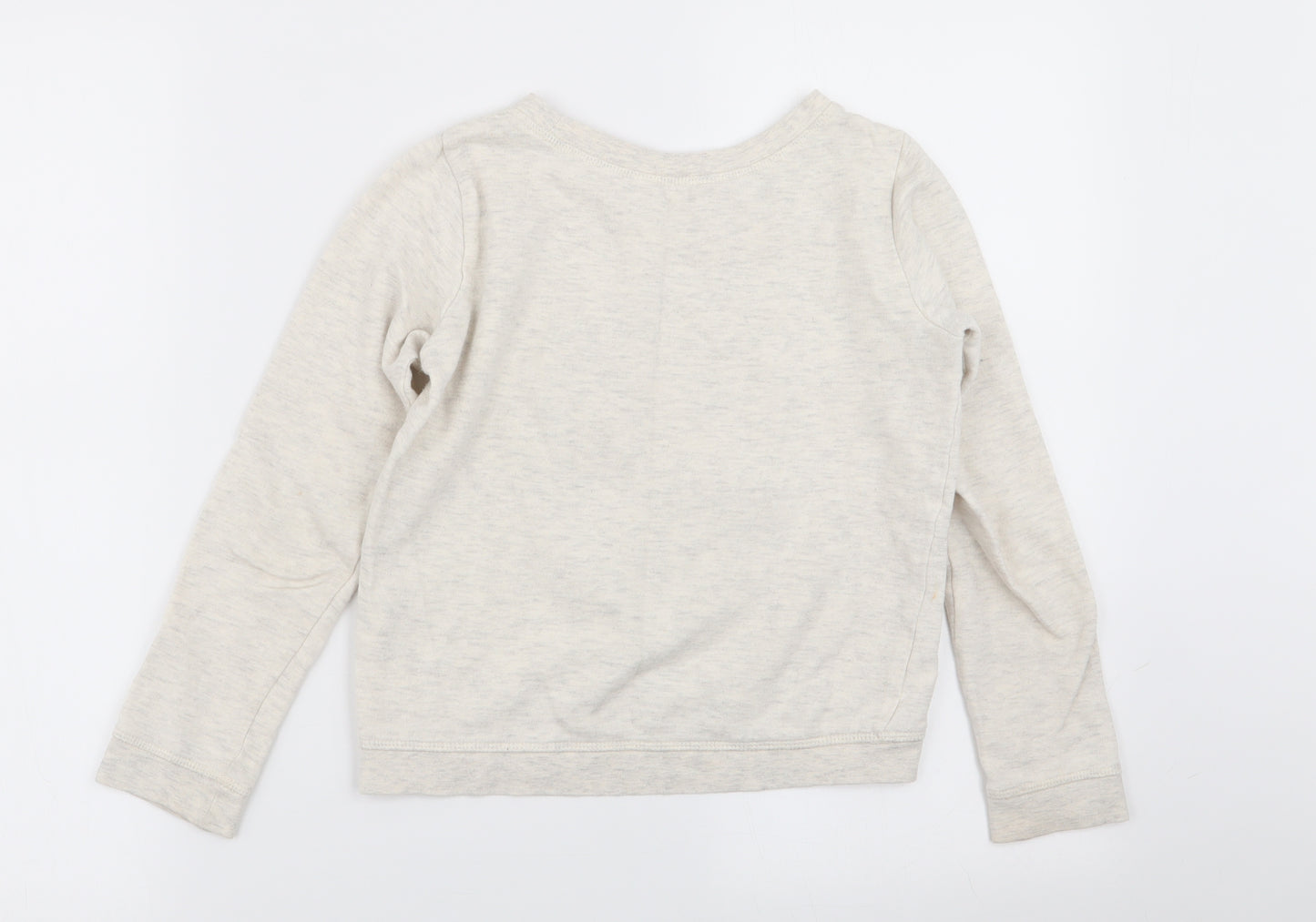 H&M Girls Beige Animal Print  Pullover Jumper Size 9-10 Years