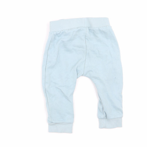 Asda George Boys Blue   Jogger Trousers Size 9-12 Months