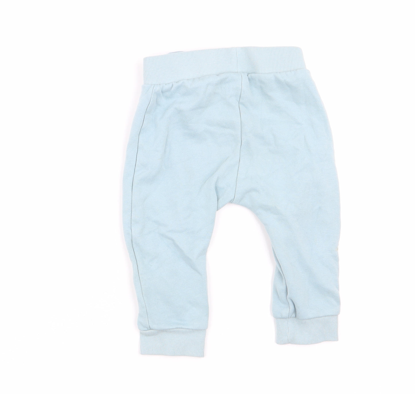 Asda George Boys Blue   Jogger Trousers Size 9-12 Months