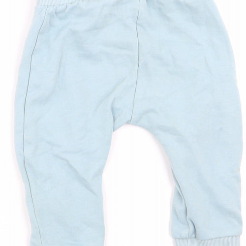 Asda George Boys Blue   Jogger Trousers Size 9-12 Months
