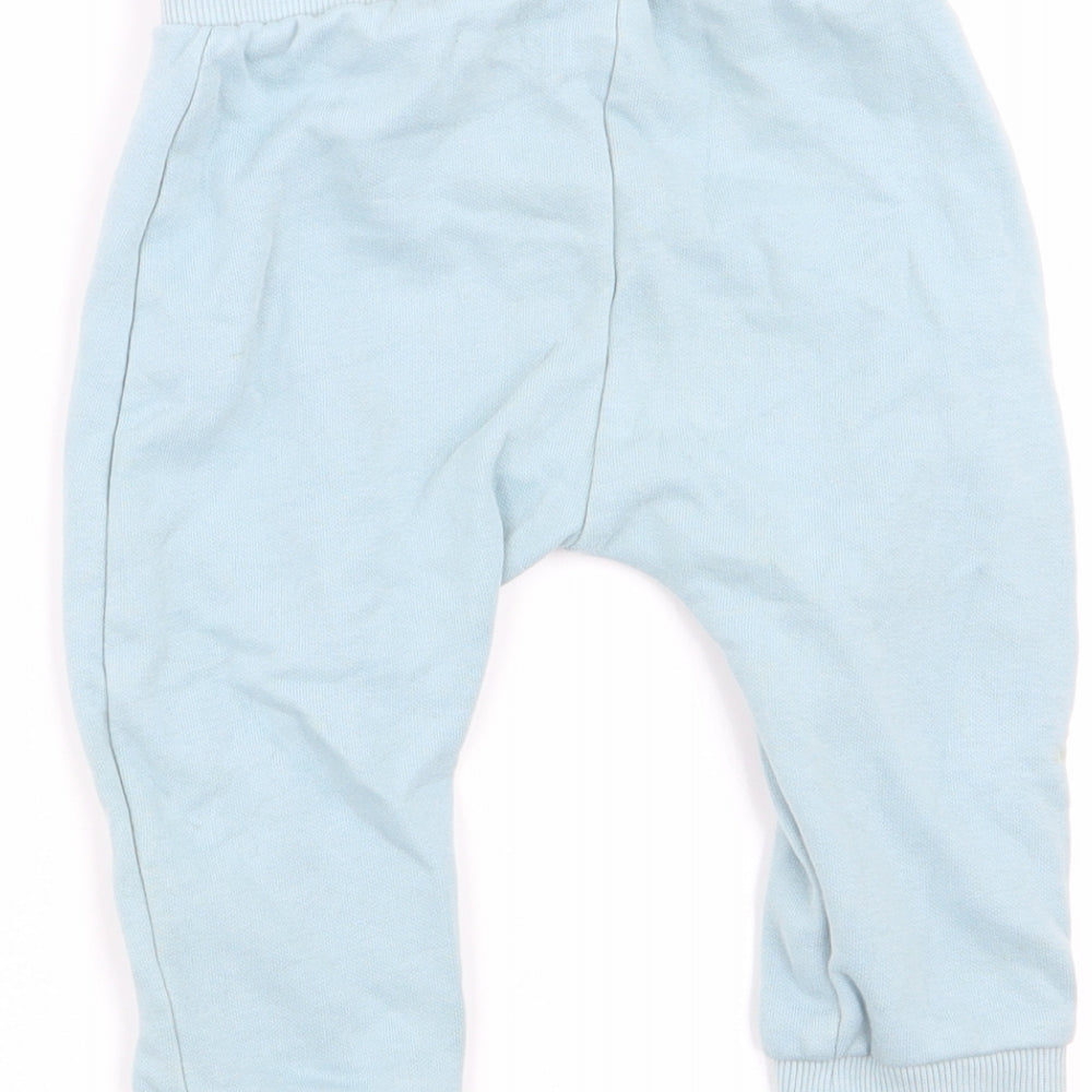 Asda George Boys Blue   Jogger Trousers Size 9-12 Months