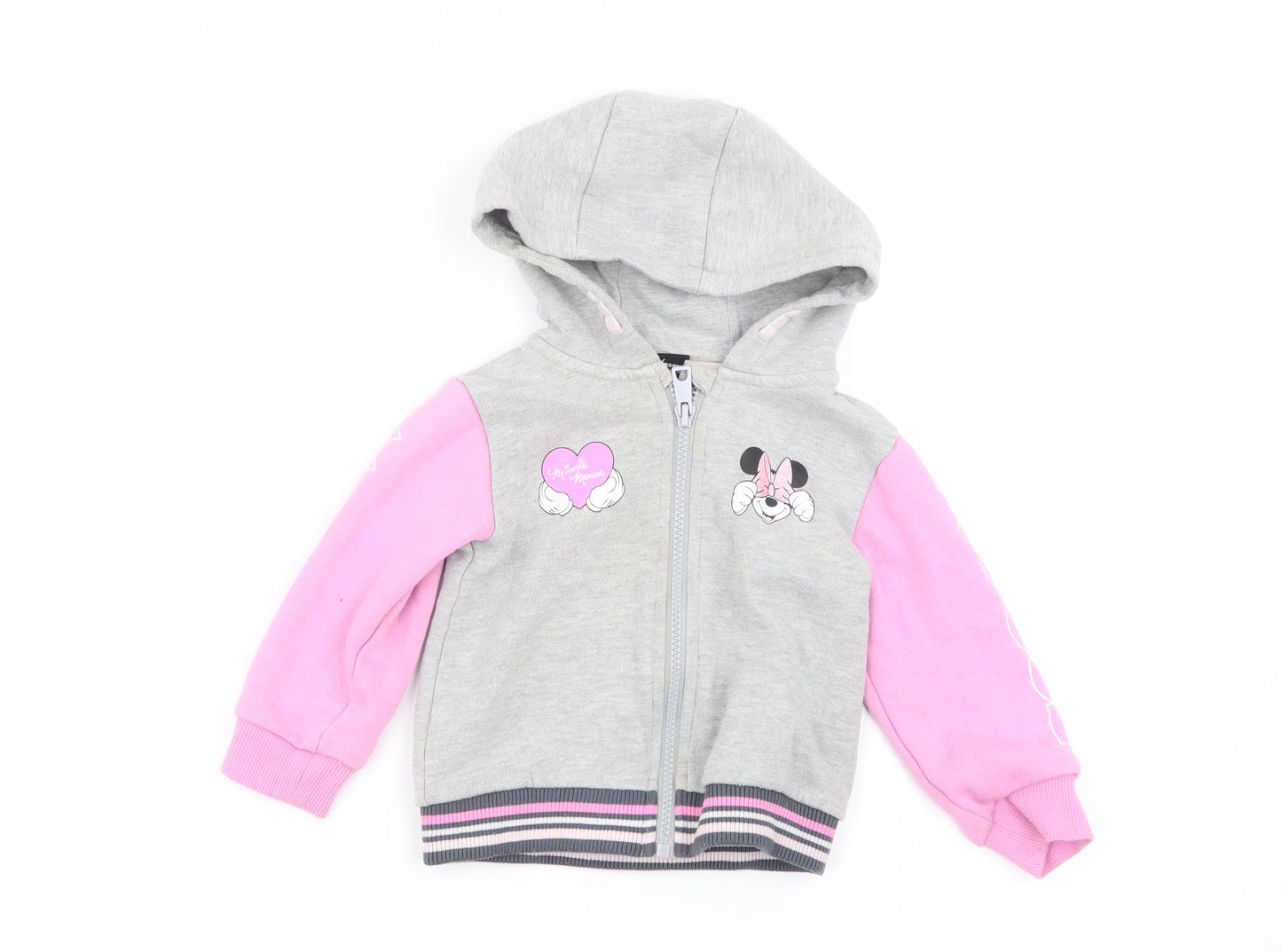 Disney Girls Grey   Full Zip Jumper Size 18-24 Months