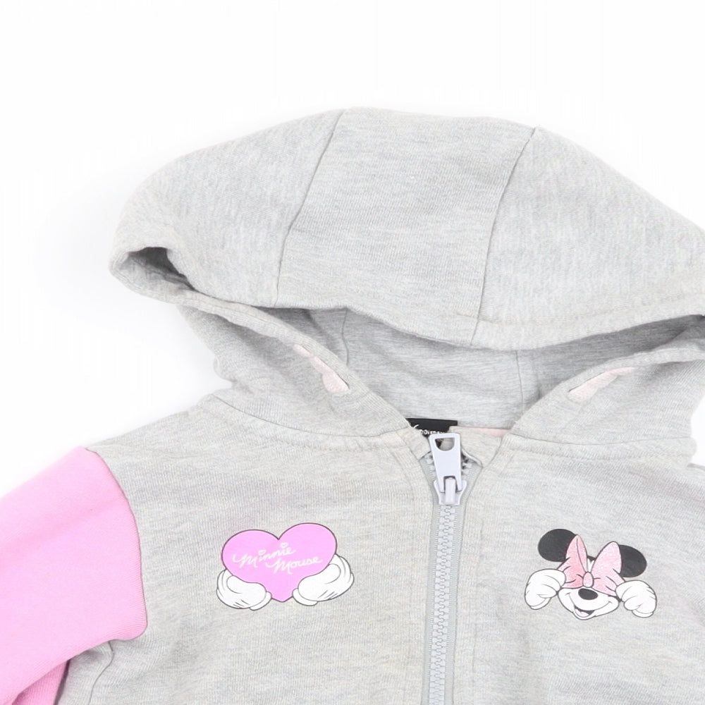 Disney Girls Grey   Full Zip Jumper Size 18-24 Months