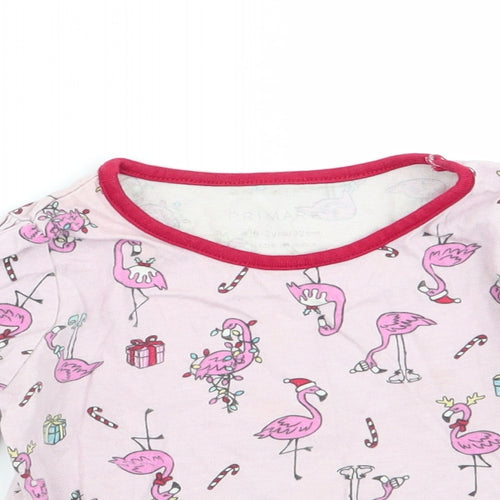 Primark Girls Pink Geometric  Babydoll Pyjama Top Size 18-24 Months