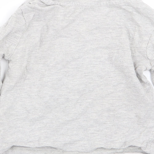 lily and dan Boys Grey Solid   Pyjama Top Size 2-3 Years