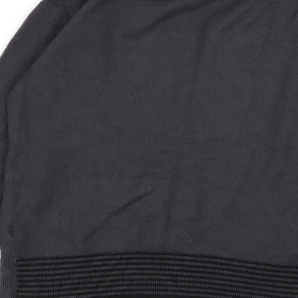 French Connection Mens Grey Striped  Cardigan Jumper Size XL