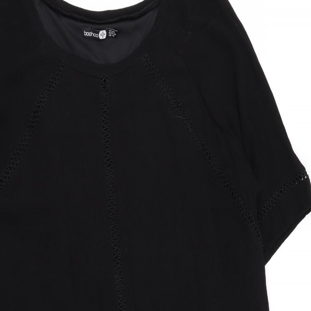 Boohoo Womens Black   Basic T-Shirt Size 20