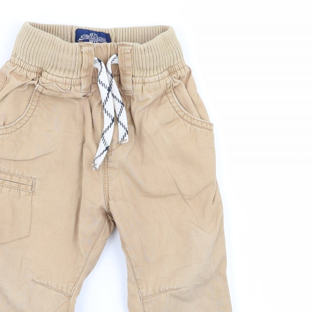 NEXT Boys Beige   Cargo Trousers Size 12-18 Months