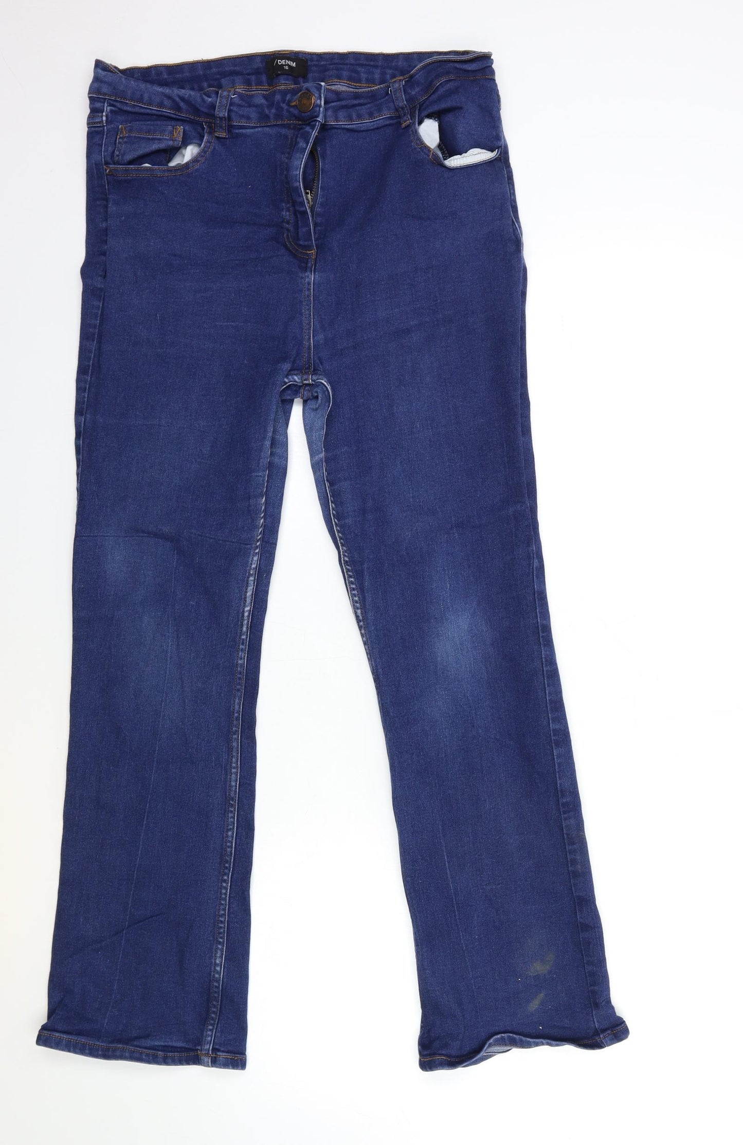 Matalan Womens Blue  Denim Bootcut Jeans Size 16 L28 in