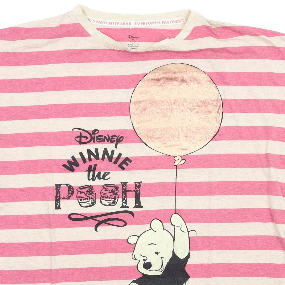 Disney Womens Pink Striped  Top Nightshirt Size 10