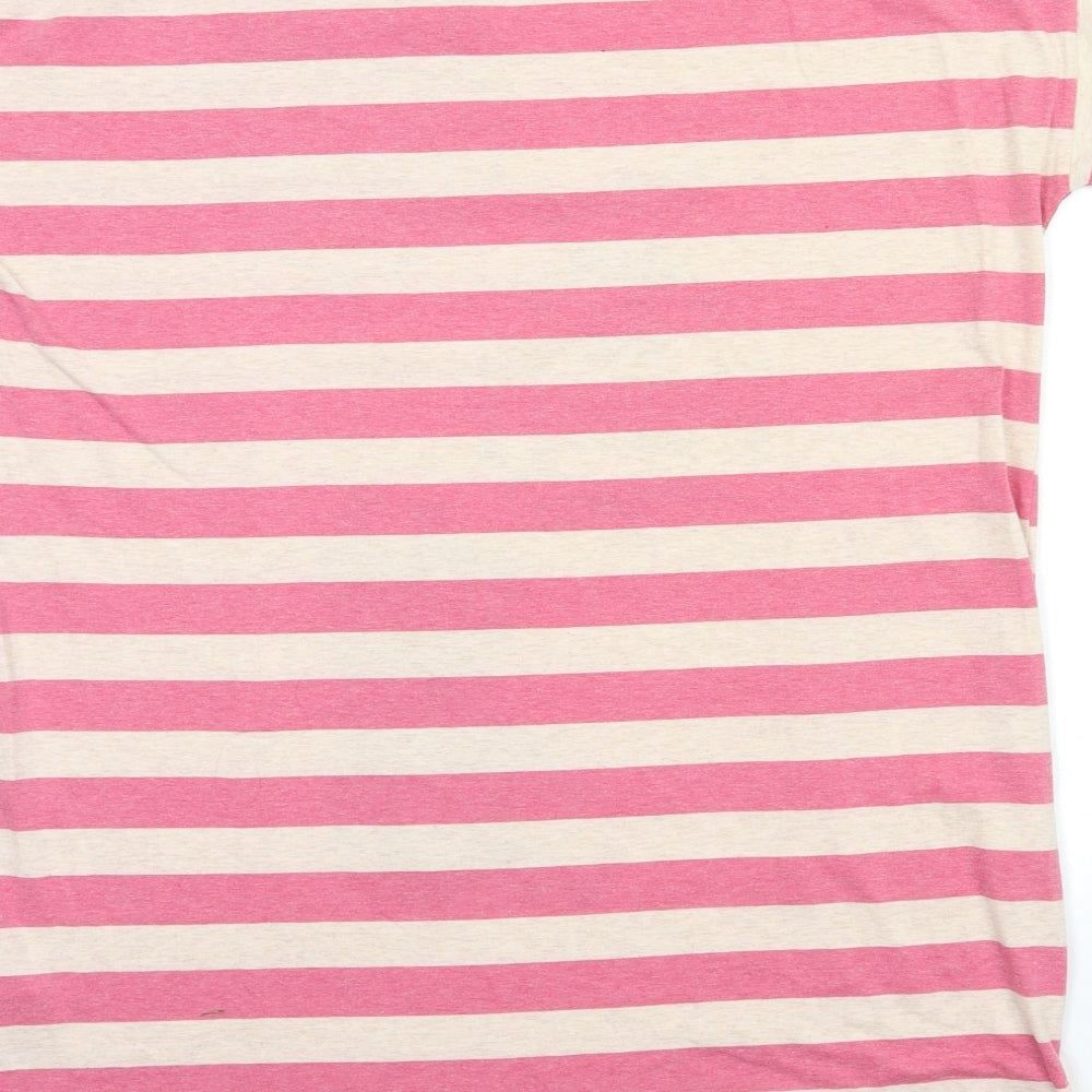 Disney Womens Pink Striped  Top Nightshirt Size 10