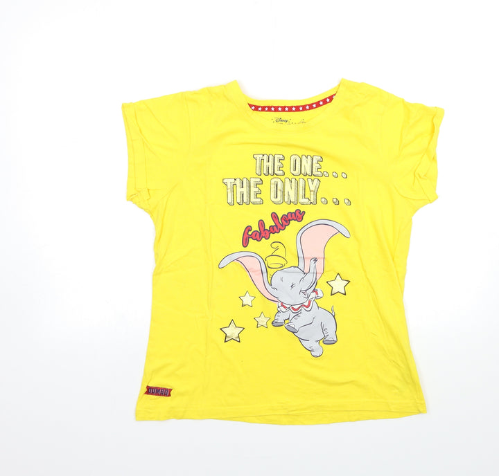Disney Girls Yellow Top Pyjama Top Size 12 Years - DUMBO