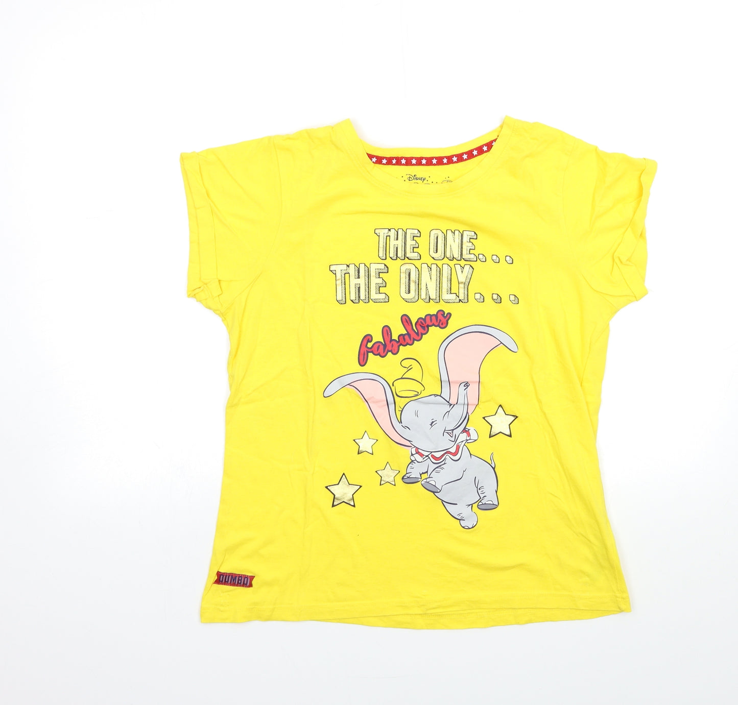 Disney Girls Yellow   Top Pyjama Top Size 12 Years  - DUMBO