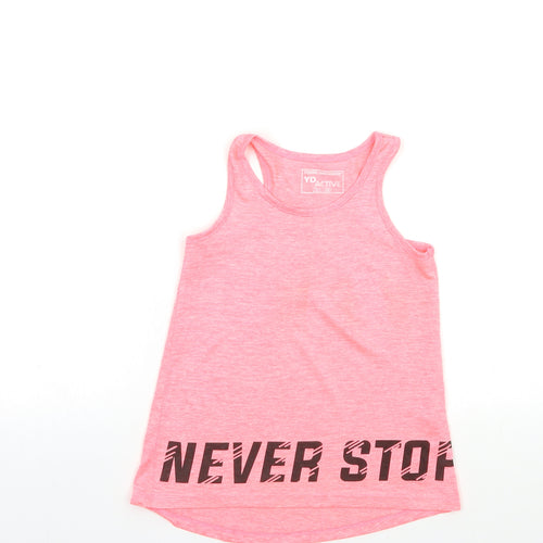 Young Dimension Girls Pink   Basic T-Shirt Size 7-8 Years