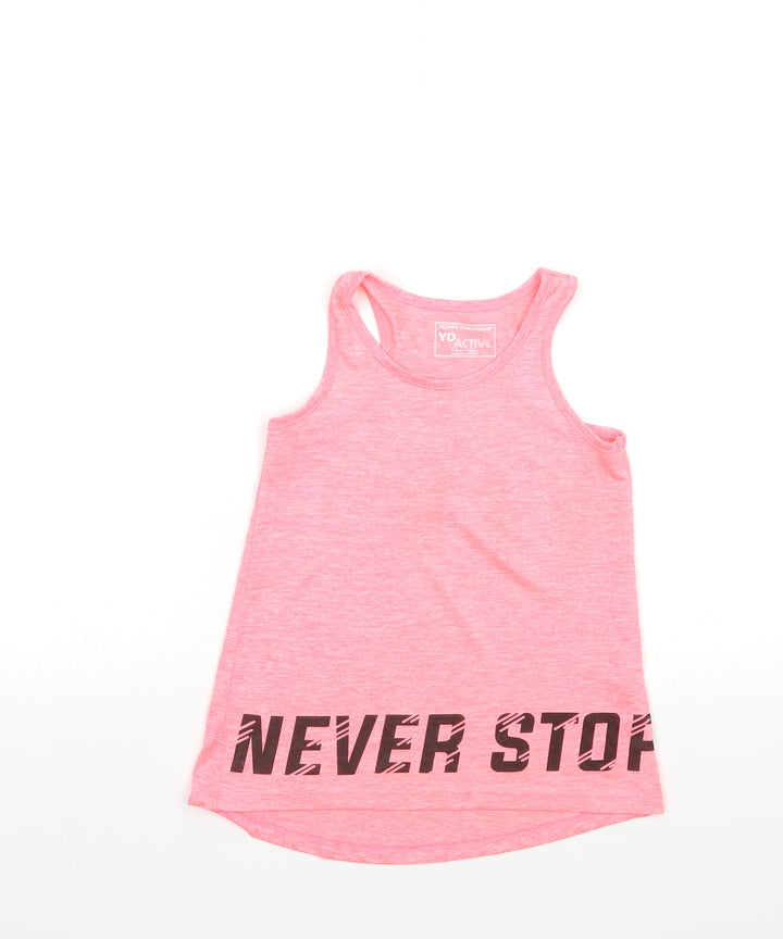 Young Dimension Girls Pink   Basic T-Shirt Size 7-8 Years