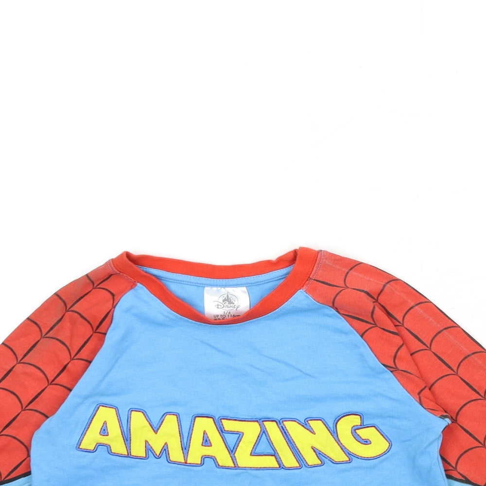 Disney Boys Blue   Basic T-Shirt Size 7-8 Years  - Spider Man