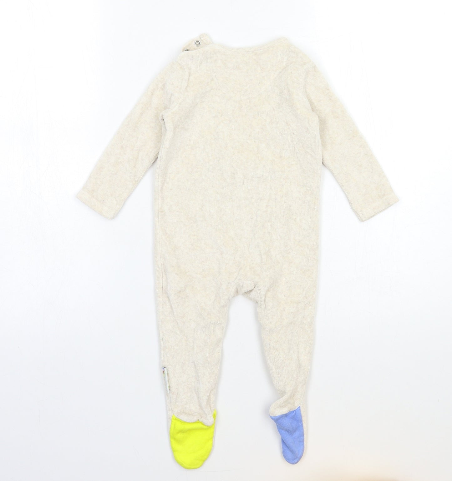 F&F Baby Beige  Fleece Babygrow One-Piece Size 6-9 Months