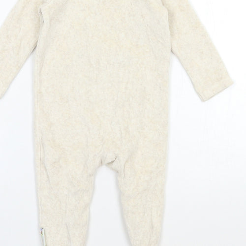 F&F Baby Beige  Fleece Babygrow One-Piece Size 6-9 Months