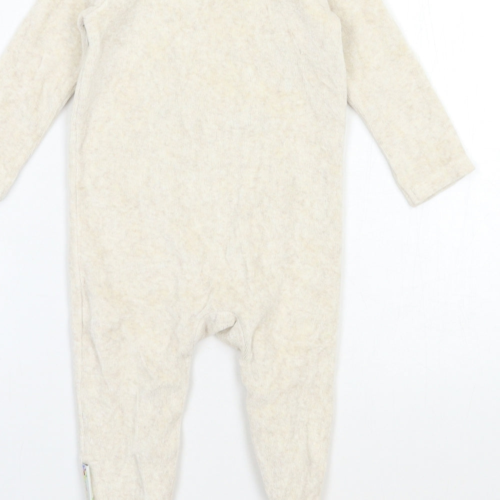 F&F Baby Beige  Fleece Babygrow One-Piece Size 6-9 Months