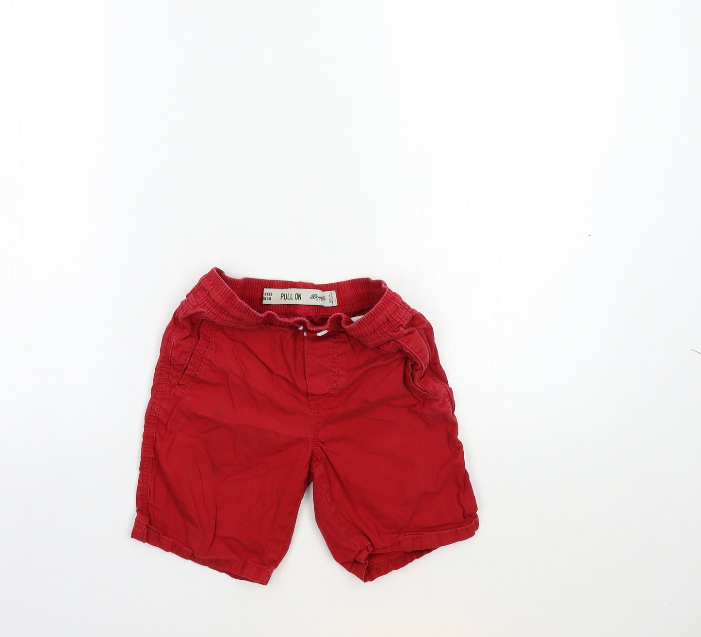 Denim & Co. Boys Red   Bermuda Shorts Size 7-8 Years