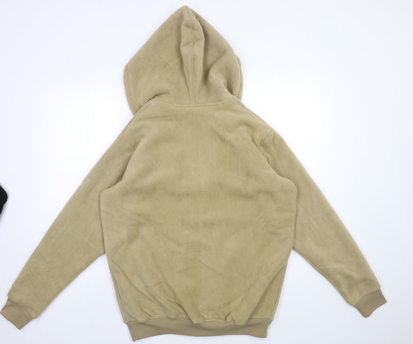 Cotton Traders Mens Beige  Fleece Full Zip Hoodie Size M