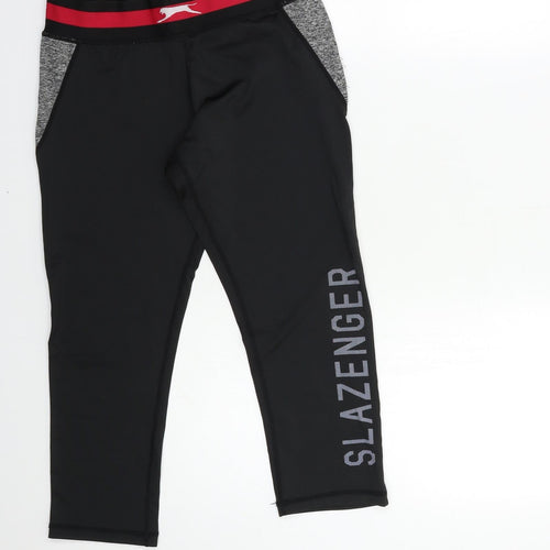 Slazenger Womens Black   Compression Leggings Size 12 L21 in
