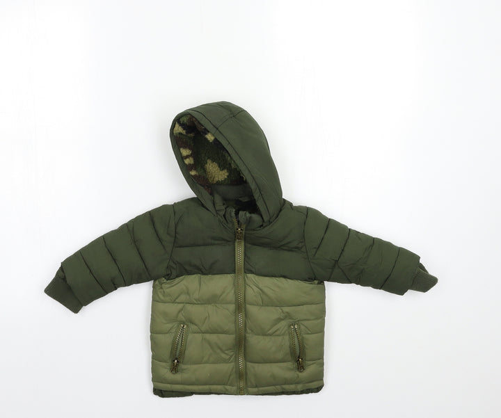 Primark Baby Green Puffer Jacket Coat Size 3-6 Months