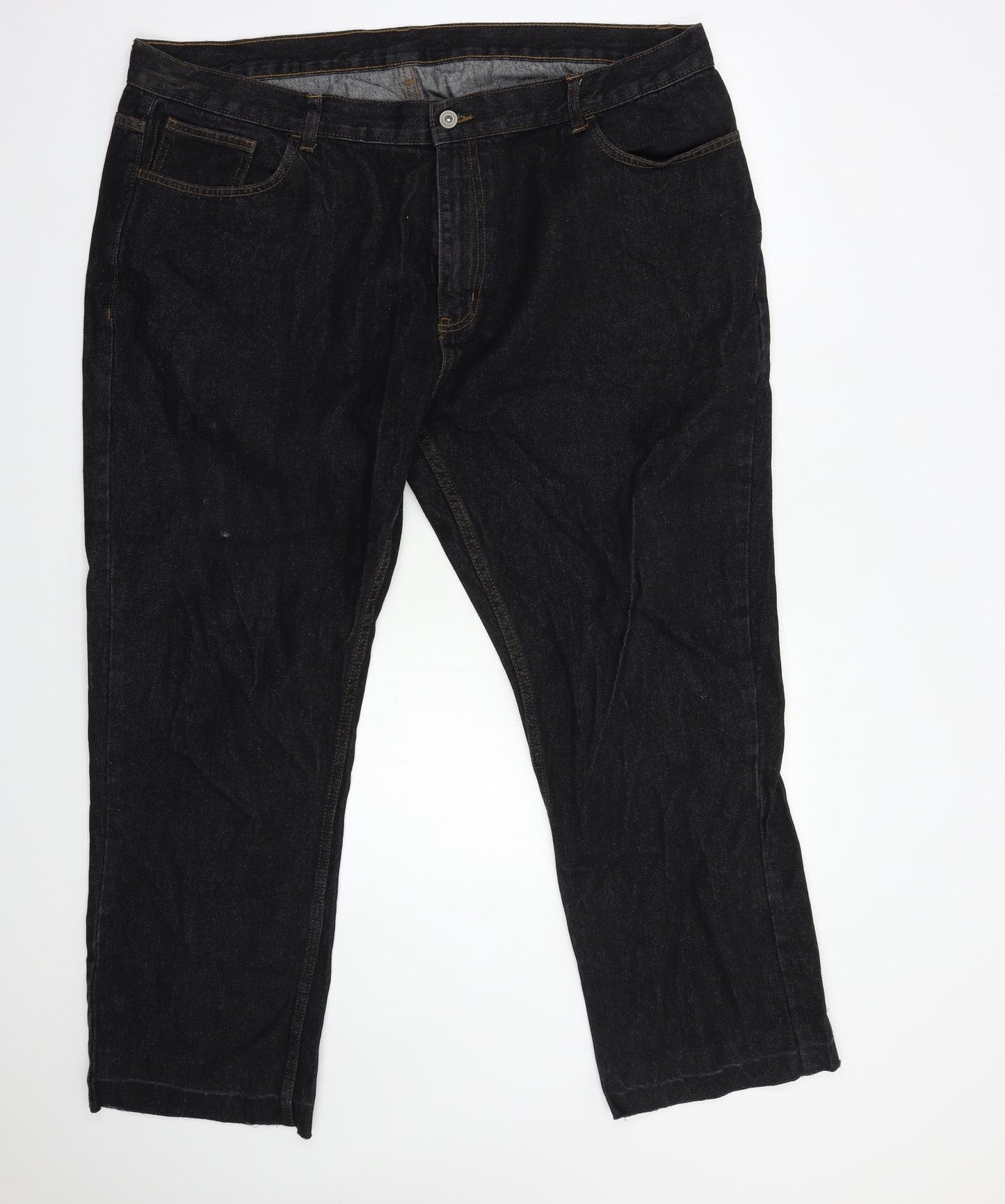 George Mens Black  Denim Straight Jeans Size 44 in L32 in