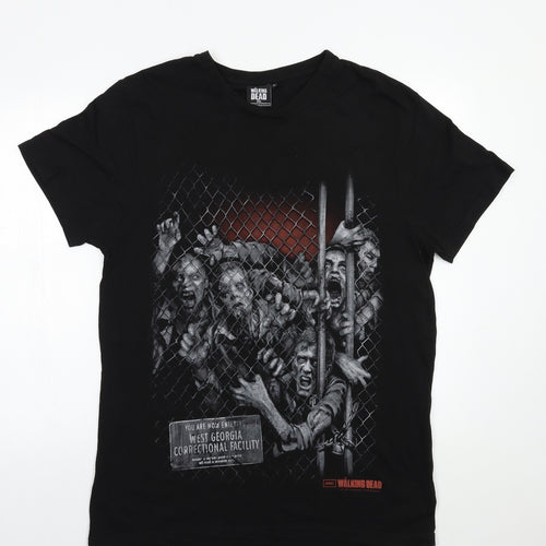 The Walking Dead Mens Black    T-Shirt Size XL