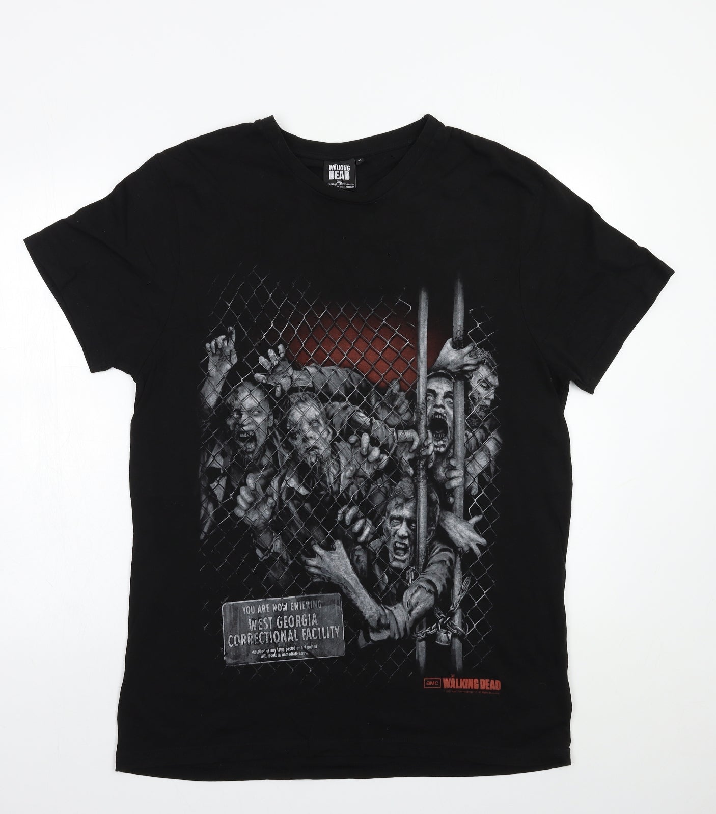 The Walking Dead Mens Black    T-Shirt Size XL