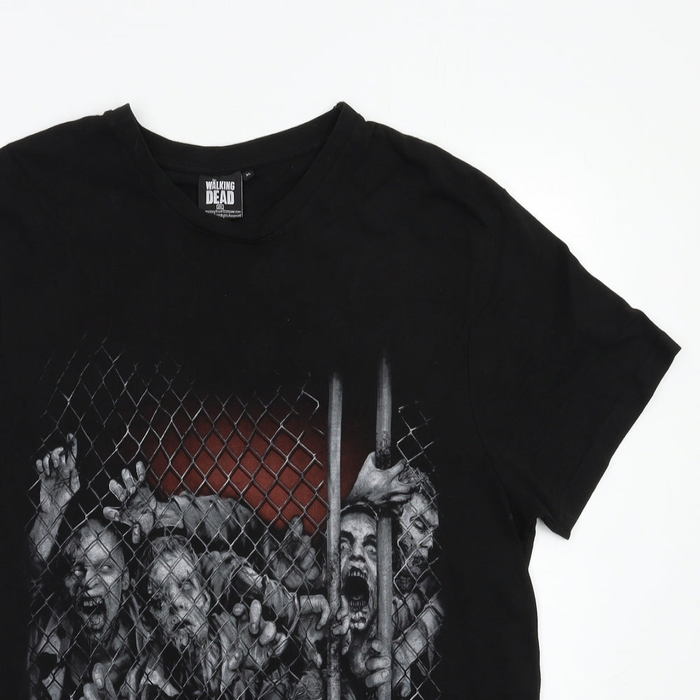 The Walking Dead Mens Black    T-Shirt Size XL