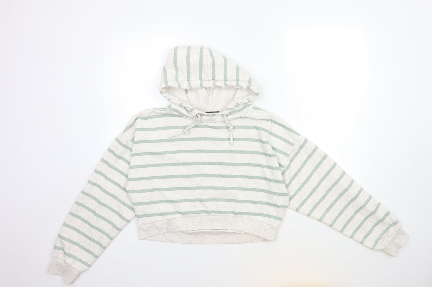 Primark Womens Beige Striped  Pullover Sweatshirt Size 8