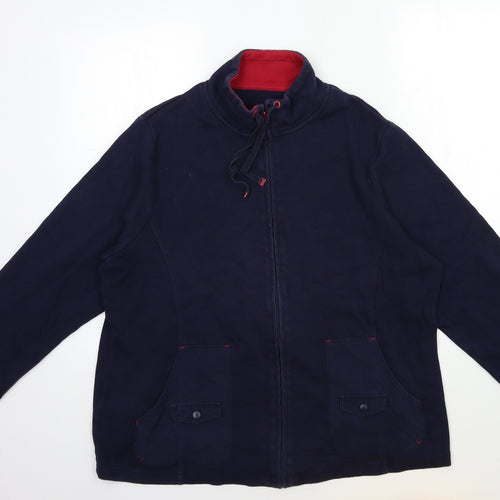 DASH Womens Blue   Full Zip Sweatshirt Size 20