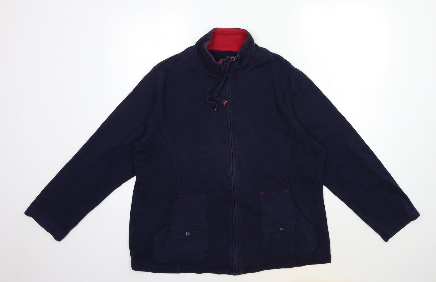 DASH Womens Blue   Full Zip Sweatshirt Size 20