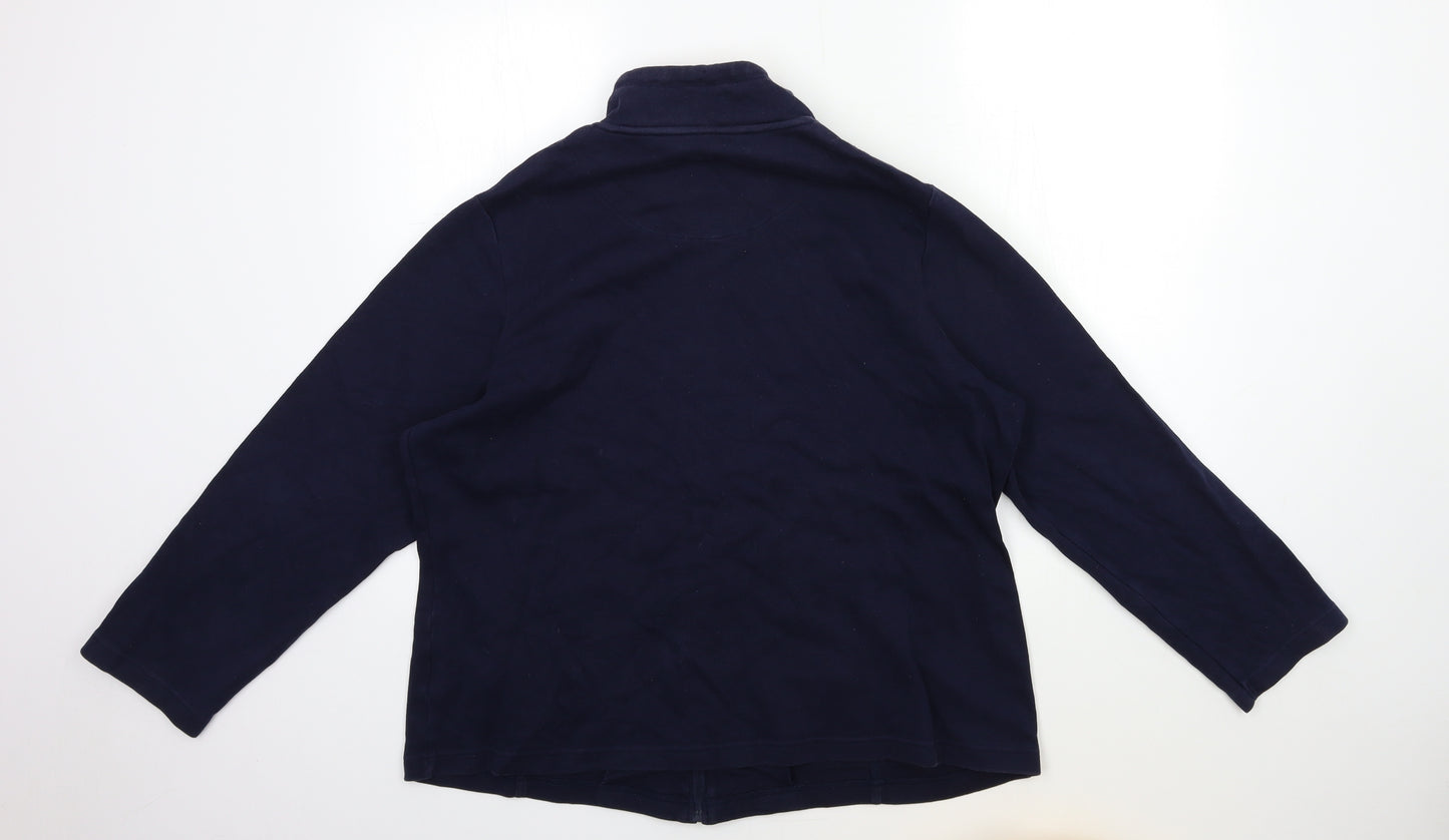 DASH Womens Blue   Full Zip Sweatshirt Size 20
