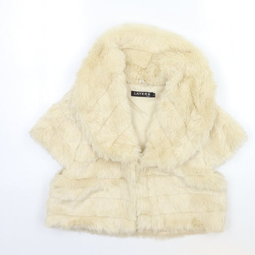 Layers Womens Beige   Jacket Coat Size M