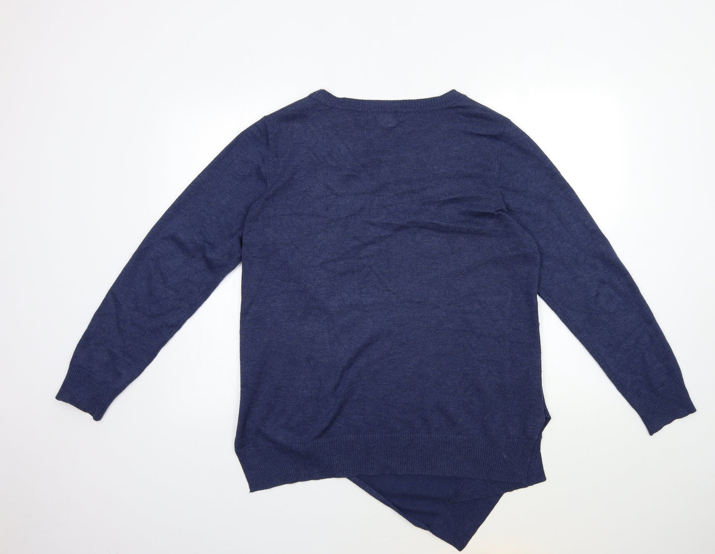 verve Womens Blue  Knit Pullover Jumper Size L
