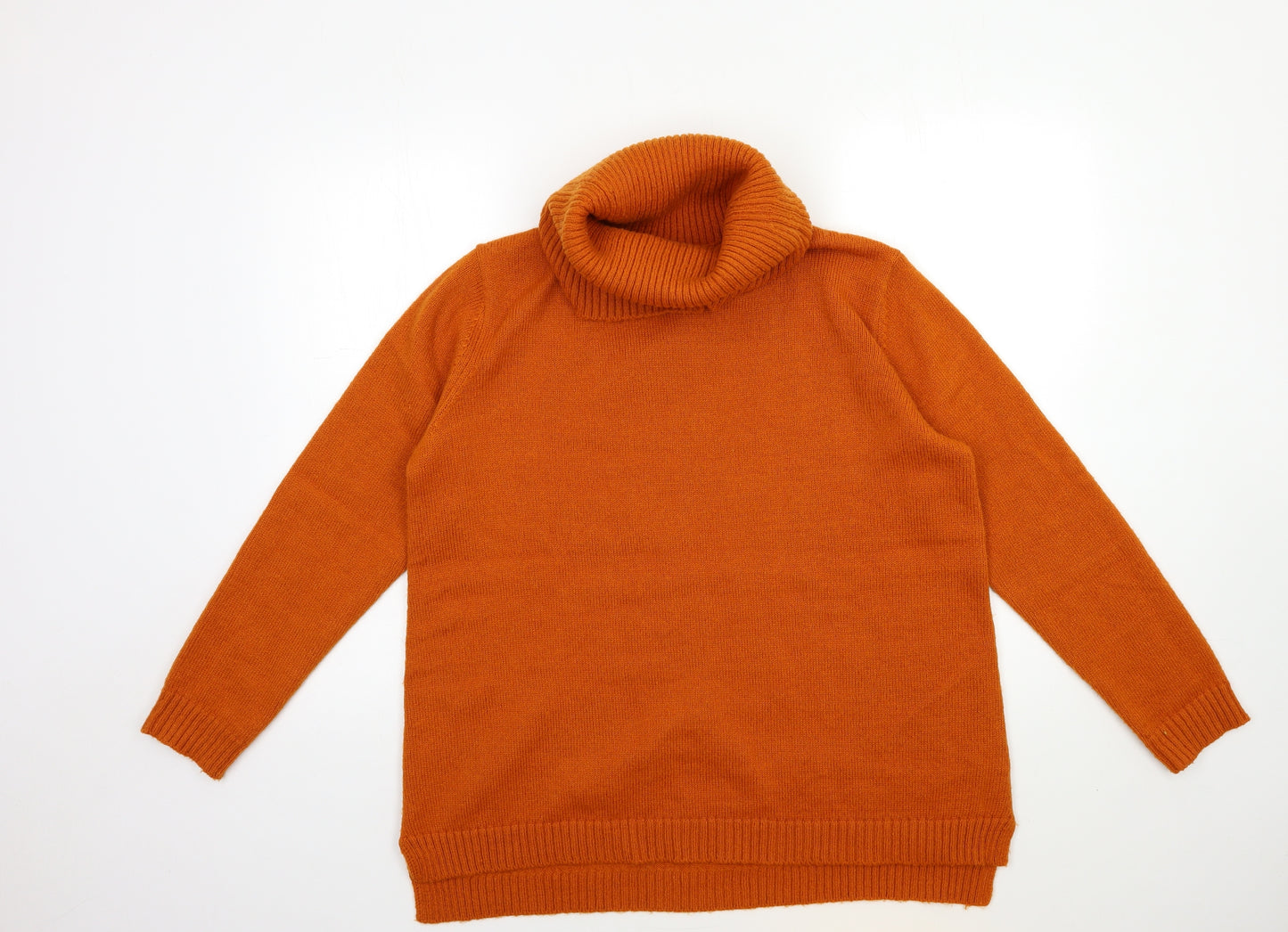 Damart Womens Orange  Knit Pullover Jumper Size 14