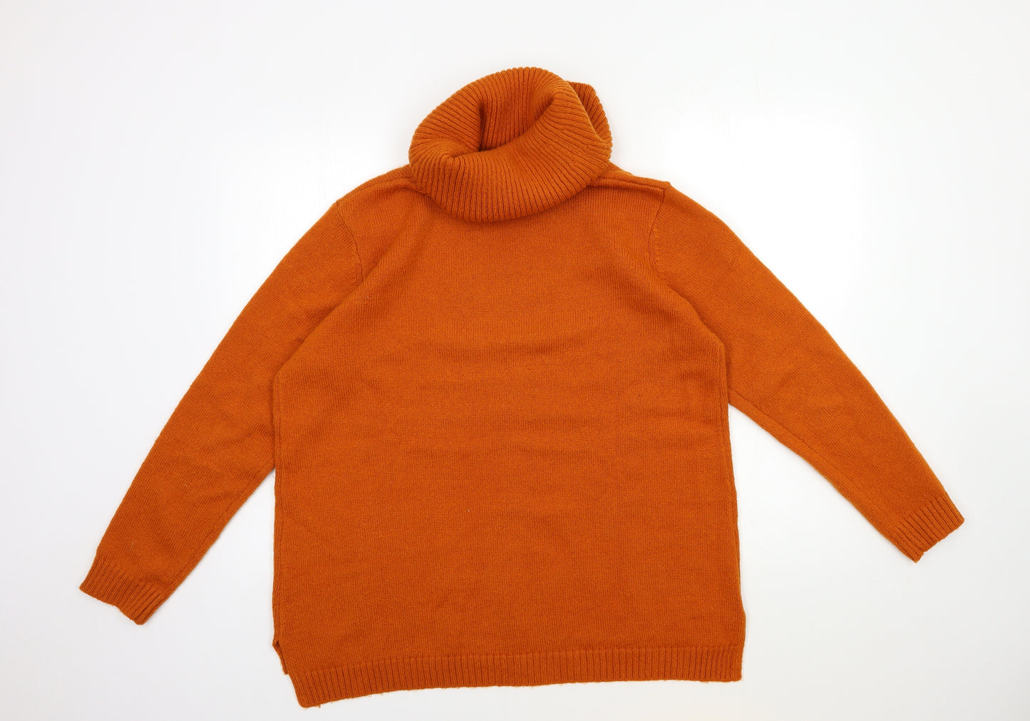 Damart Womens Orange  Knit Pullover Jumper Size 14