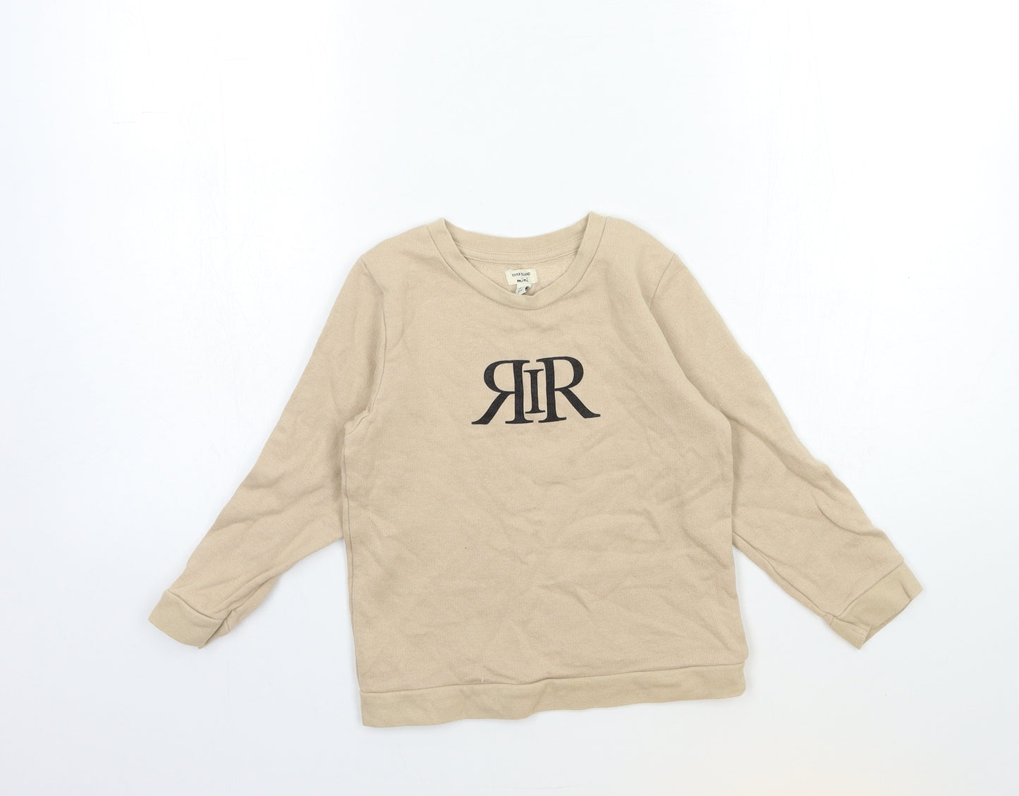 River Island Girls Beige   Pullover Sweatshirt Size 4-5 Years