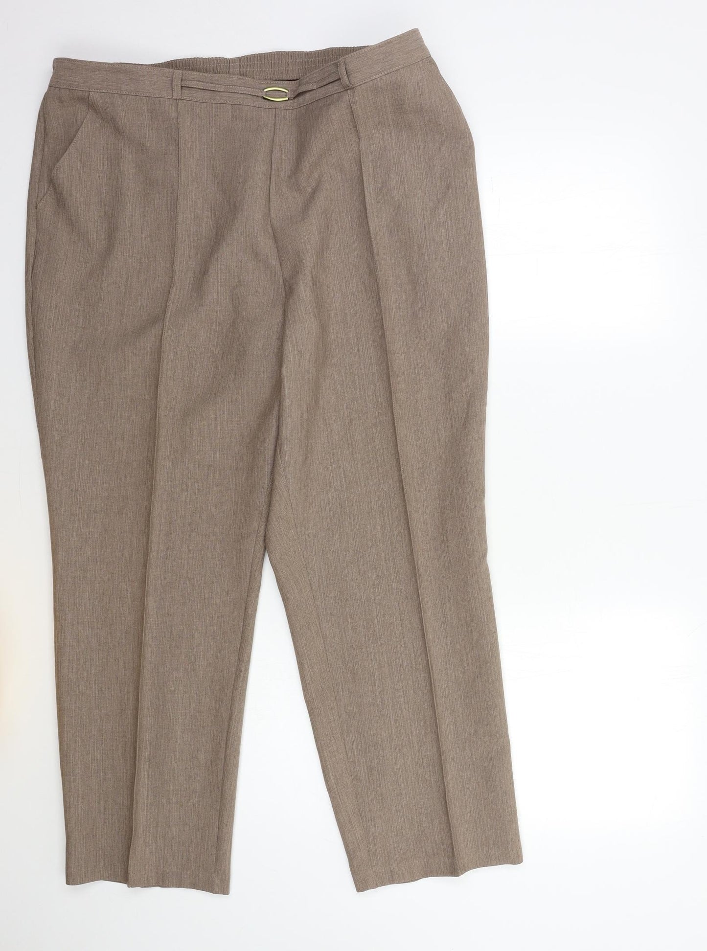 Marks and Spencer Womens Brown   Trousers  Size 18 L28 in