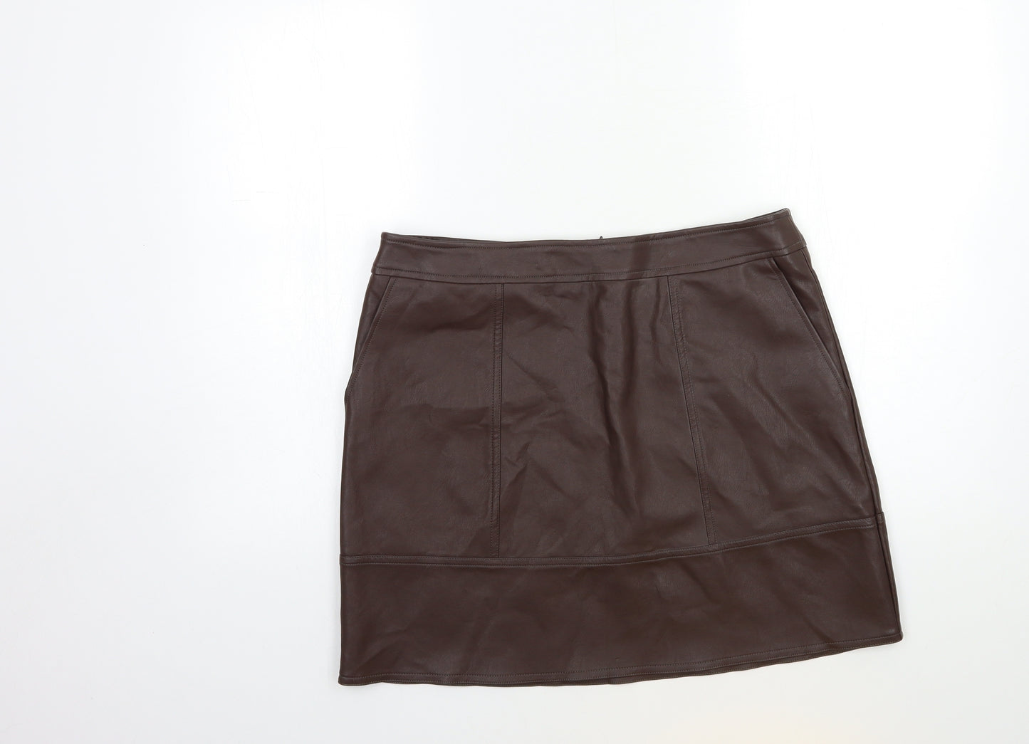 NEXT Womens Brown   Mini Skirt Size 14