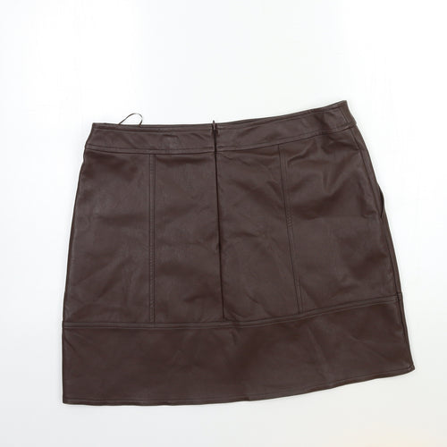 NEXT Womens Brown   Mini Skirt Size 14