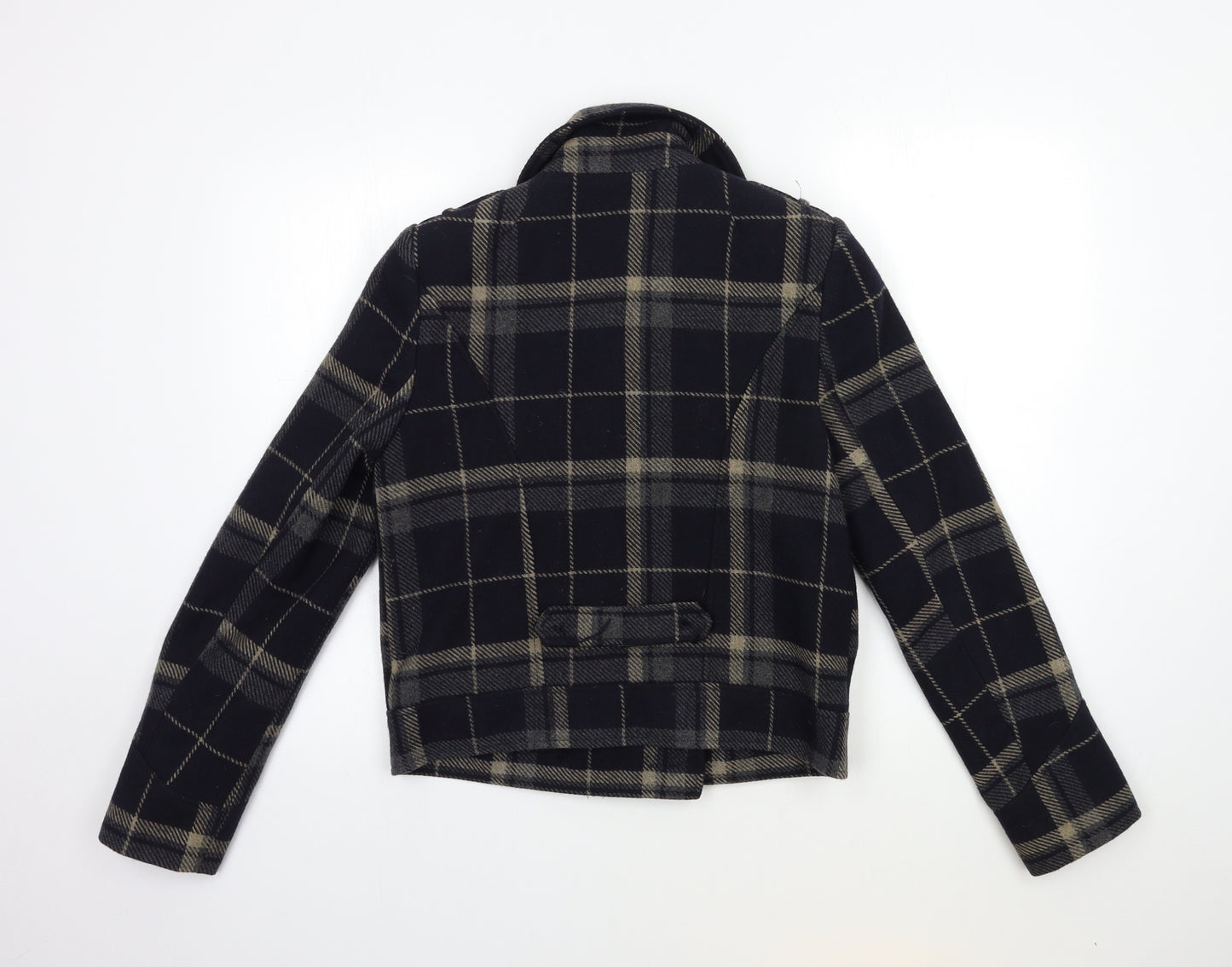 Debenhams Womens Blue Check  Jacket Coat Size 8