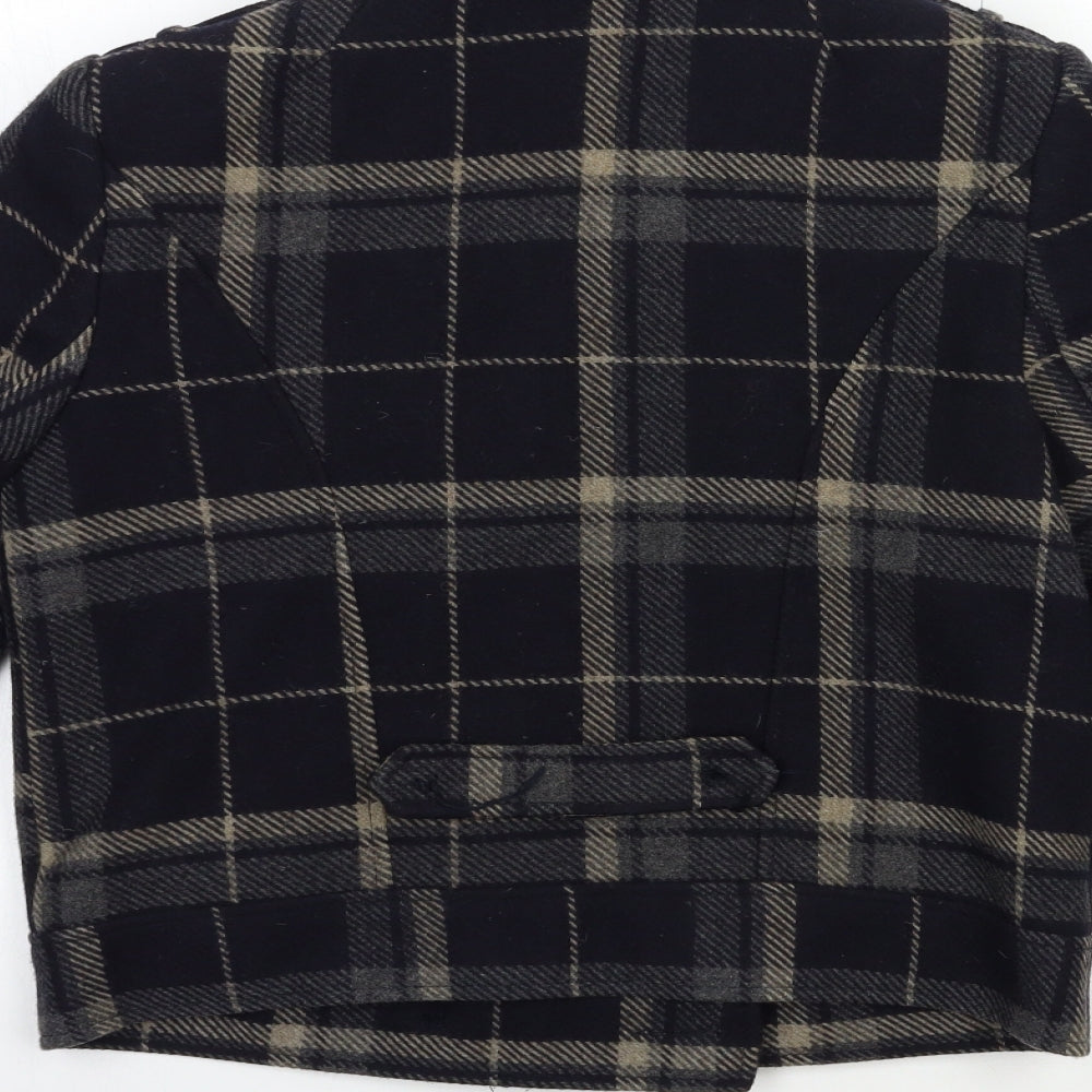 Debenhams Womens Blue Check  Jacket Coat Size 8